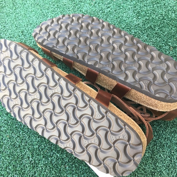 NWT Birkenstock Cleo Gladiator Sandal Cognac 37 - Picture 7 of 8